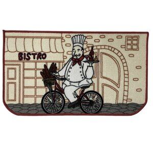 Better Home Chef Bistro Mat Printed Rug Machine Wash Rectangle 18”X30” NEW
